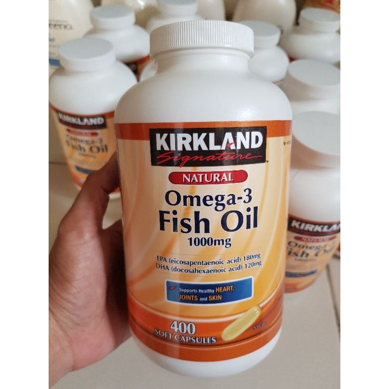 Kirkland Signature Omega 3 Fish Oil 1000 Mg 400 Soft Capsules EXPIRY