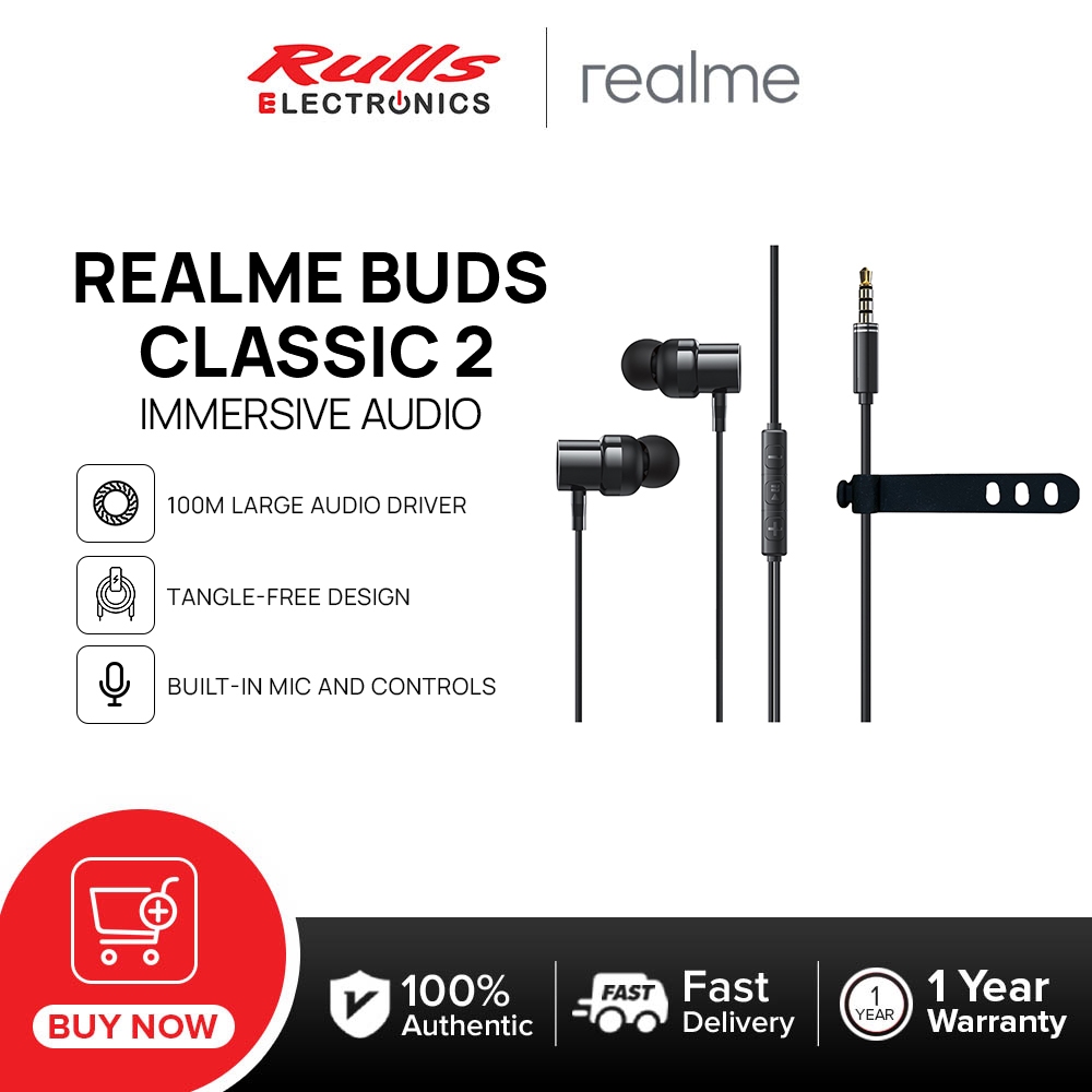 Realme Buds Classic Wired Earphone Mm Large Audio Driver Built