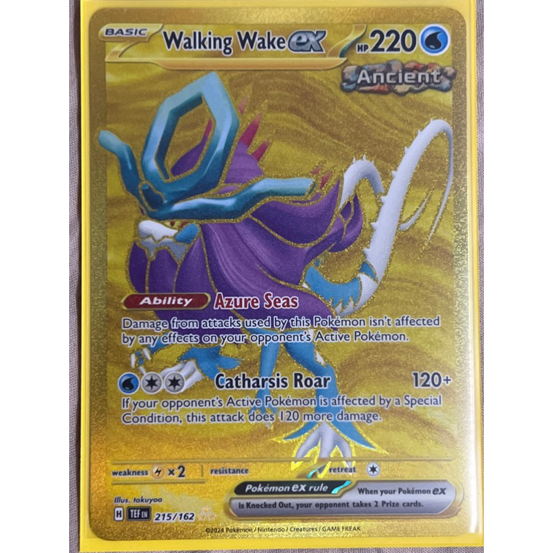 Pokemon TCG Walking Wake Ex 215 162 Temporal Forces Hyper Rare Shopee