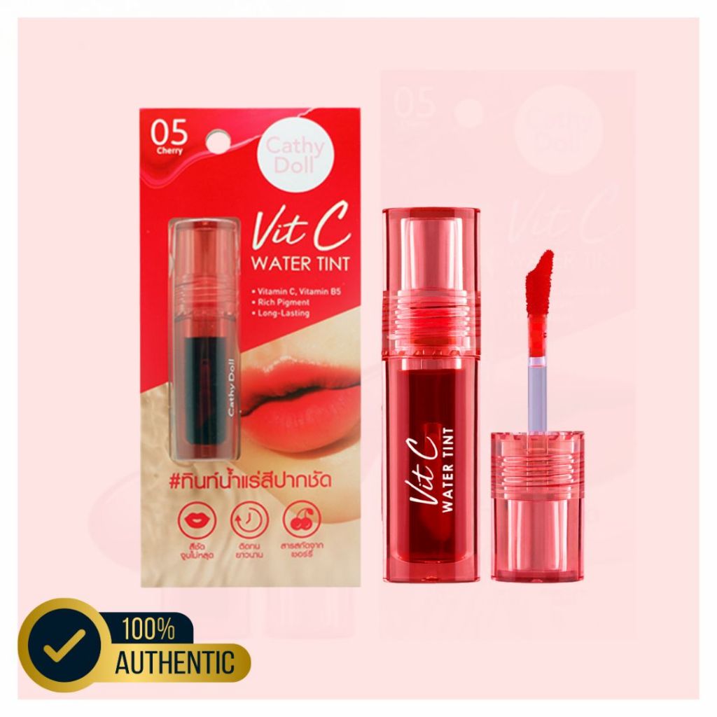 ORIGINAL CATHY DOLL VIT C WATER TINT 05 CHERRY 2 7G FROM THAILAND