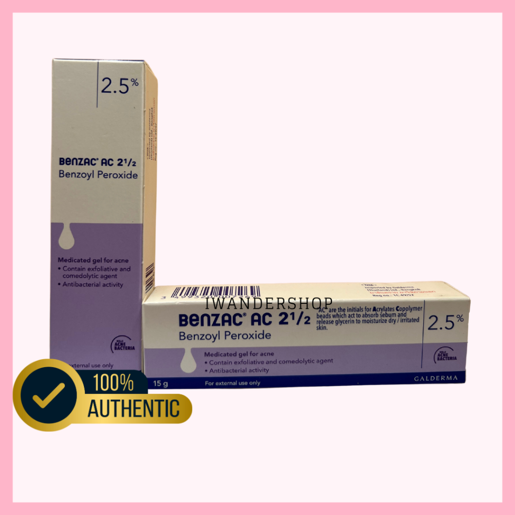 Original Galderma Benzac Ac Benzoyl Peroxide Medicated Gel