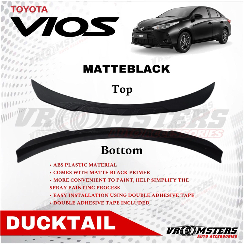 Toyota Vios 2018 2025 Ducktail Spoiler Vroomsters Shopee Philippines