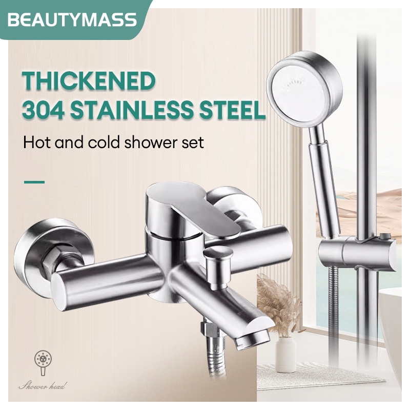 Bty Hot And Cold Shower Set Stainless Bathroom Faucet With Shower Mixer