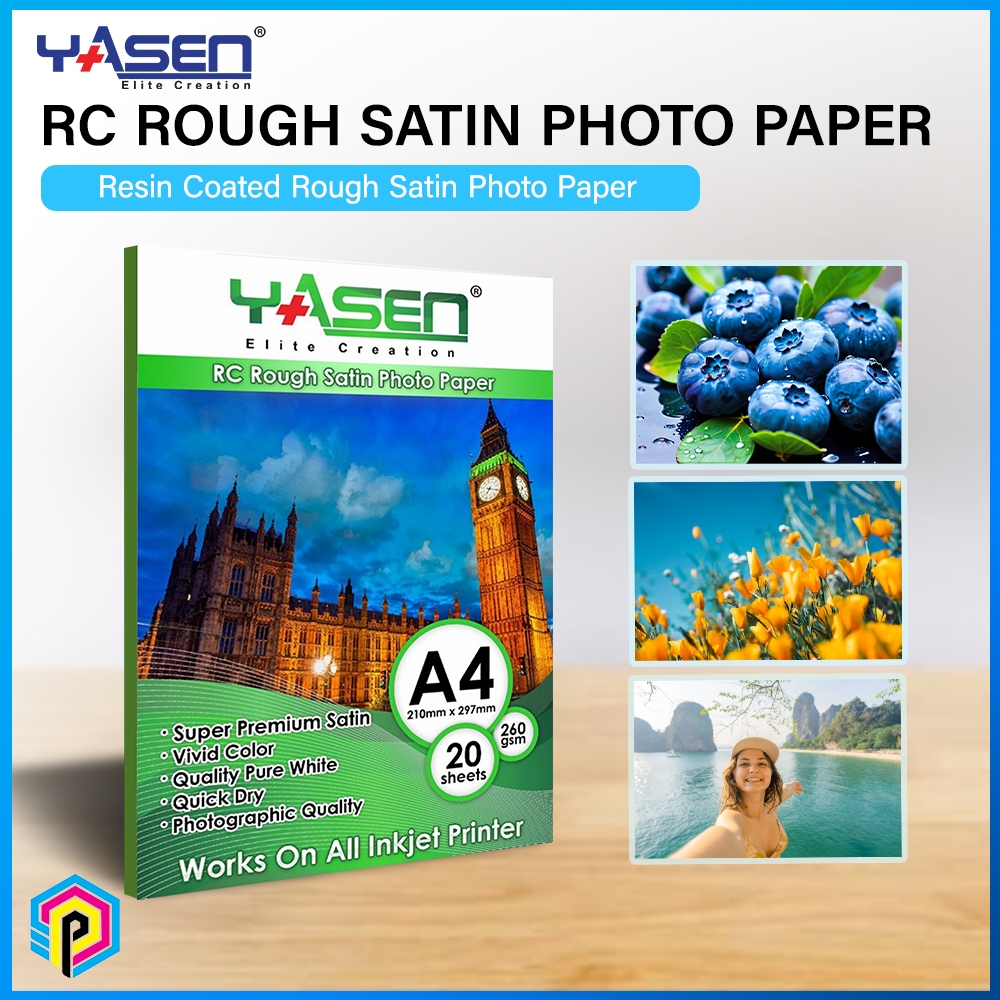 YASEN RC Rough Satin Photo Paper 260gsm Resin Coated Waterproof Photo