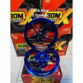 Bom Rangsit Cnc Mags Spokes Spokes Star Click Black Red Blue