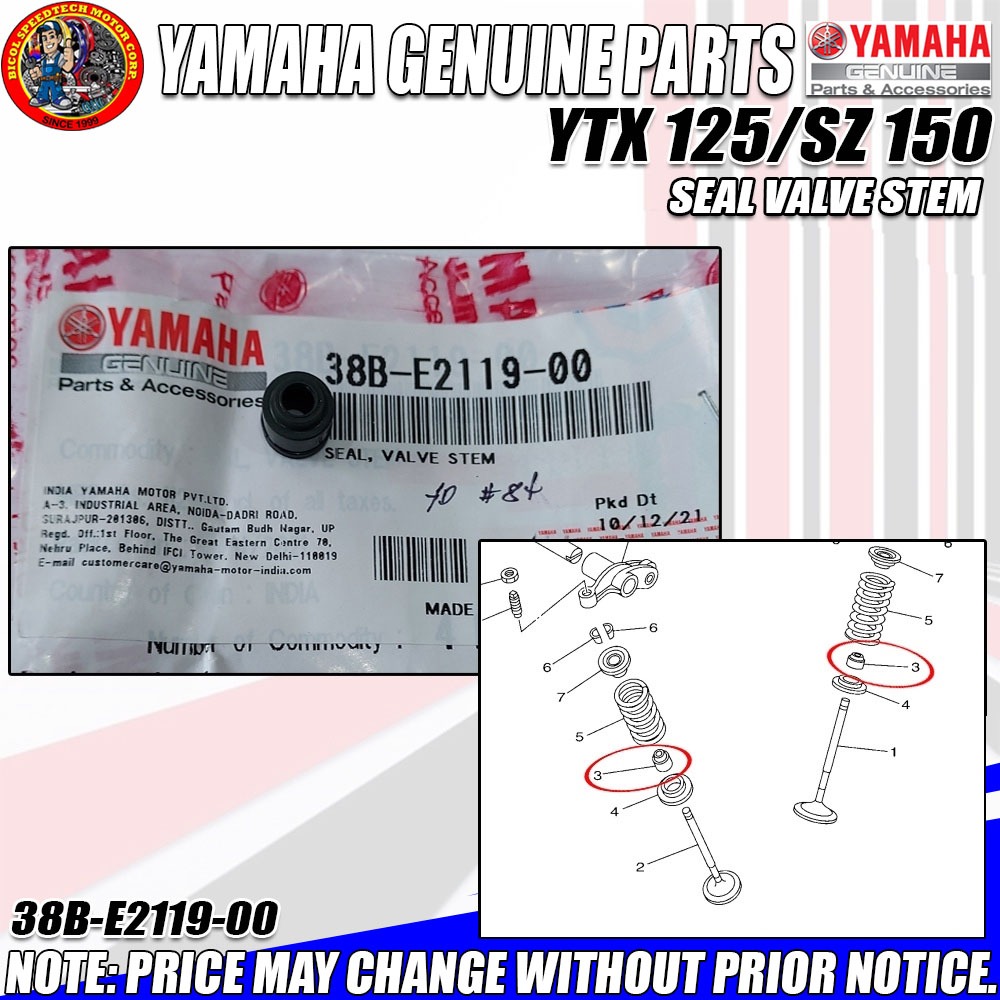 Ytx Sz Fz I Seal Valve Stem Ygp Genuine B E