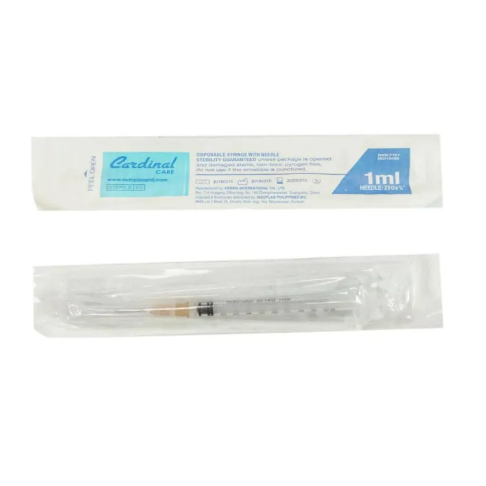 Disposable Syringe Luer Slip 1ml X 1 Indoplas 25G Cardinal Care