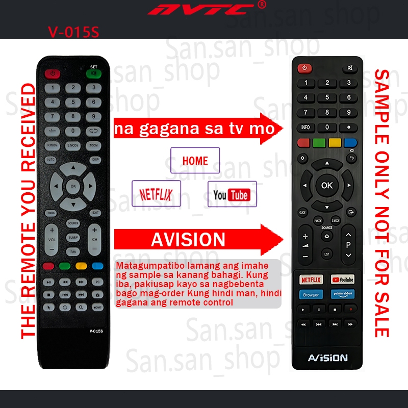 Work All Button Universal Remote Control For Avision Smart Tv