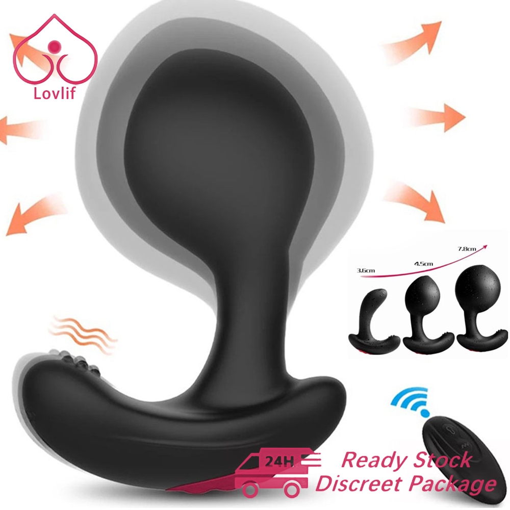 Wireless Remote Control Male Prostate Massage Vibrator Inflatable Anal