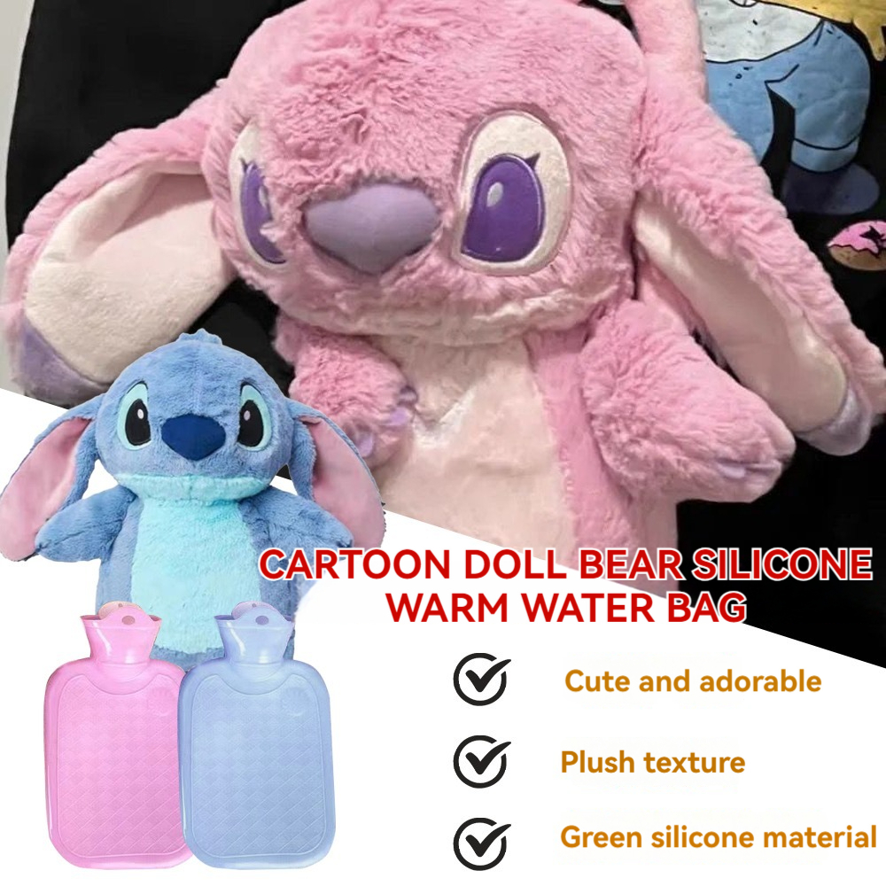 Anime Kawaii Turo Lilo Stitch Plush Hot Water Bottle Winter Women S