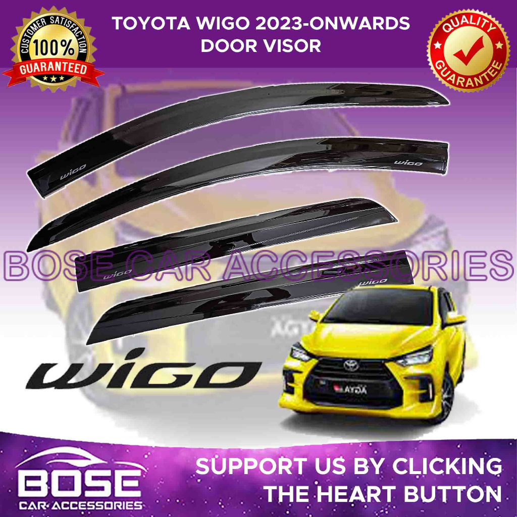 High Quality Injection Type Toyota Wigo Door Visor Rain