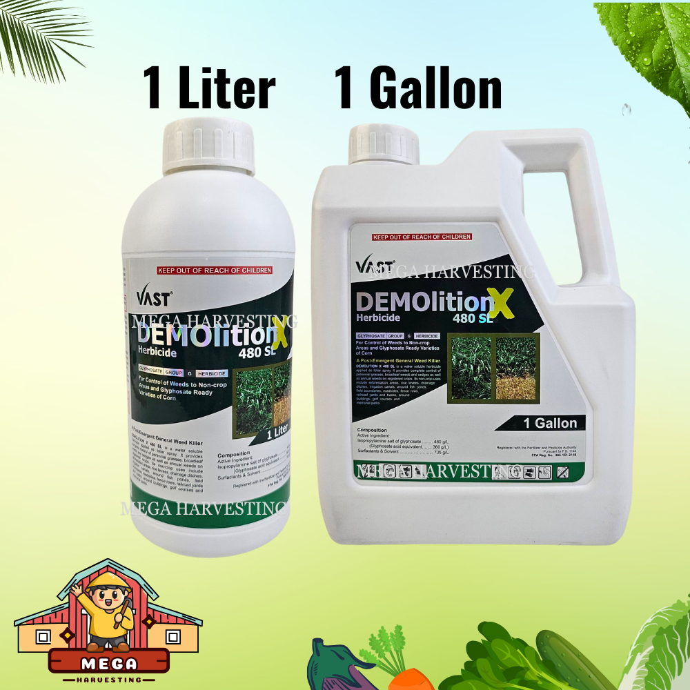 DEMOLITIONX 1L 1 GAL GLYPHOSATE HERBICIDE PAMATAY DAMO LAWN GRASS