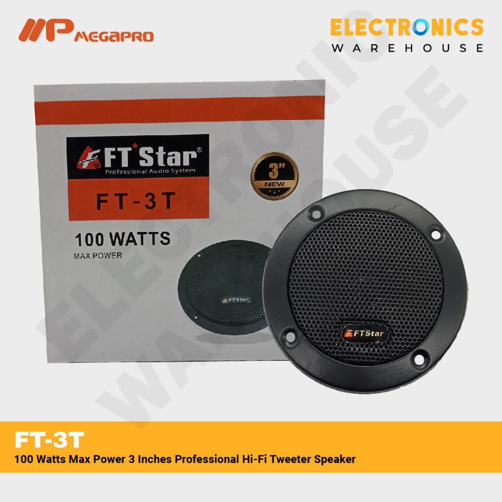 Megapro Ft T Watts Max Power Inches Professional Hi Fi Tweeter