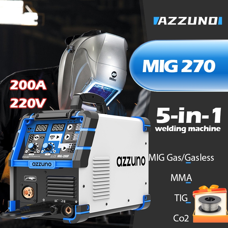 AZZUNO Portable Welding Machine Inverter Mig Weelding Machine Gasless