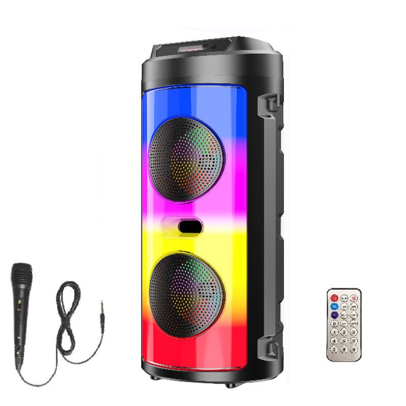 ZQS 4248 4 Inch 2 Portable Karaoke Wireless Bluetooth Dual Speaker FM