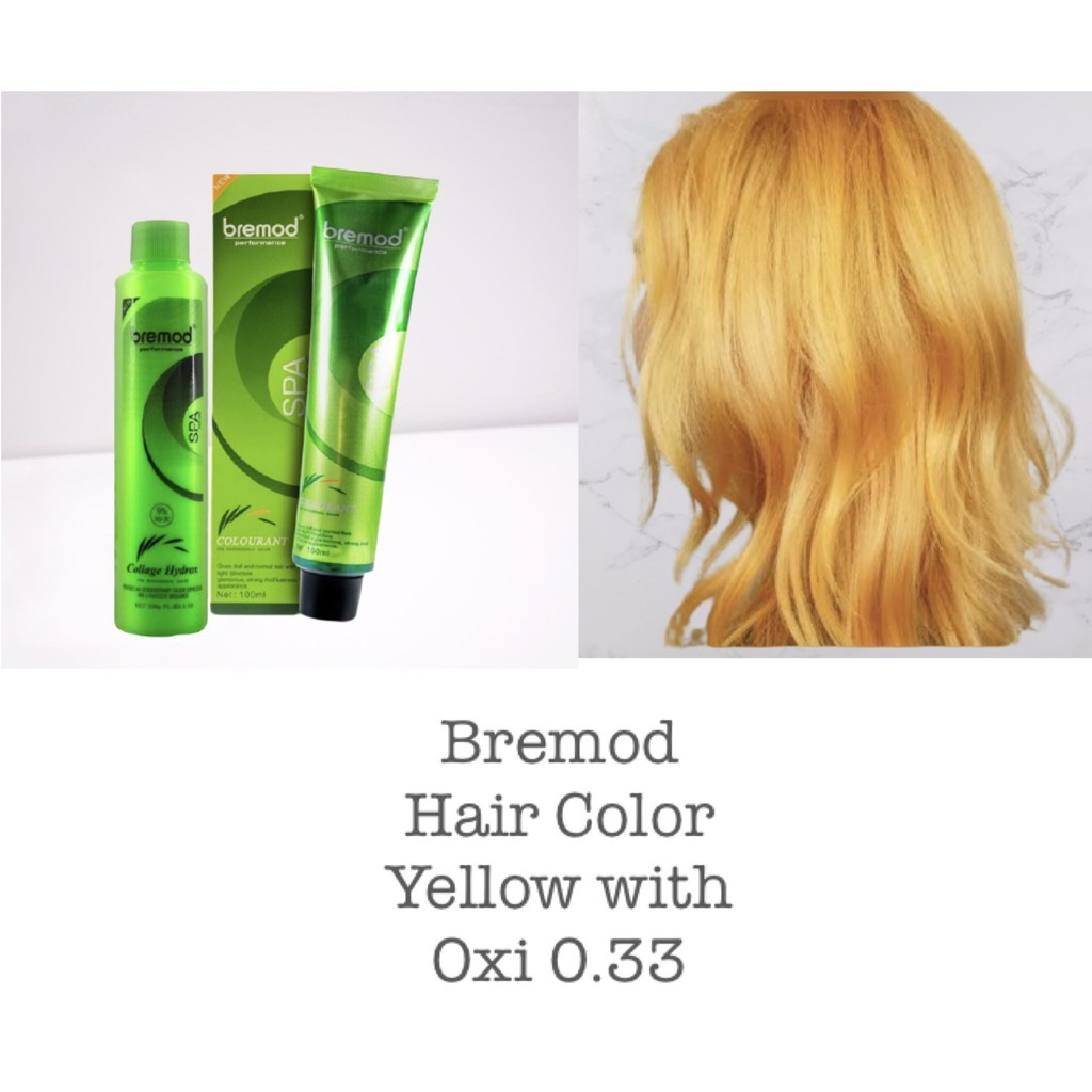 Set Bremod Spa Hair Color With Oxidizer Yellow Shopee Philippines