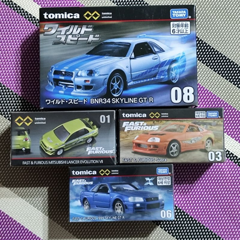 Tomica Premium Unlimited Fast Furious Lancer Evolution Vii Toyota