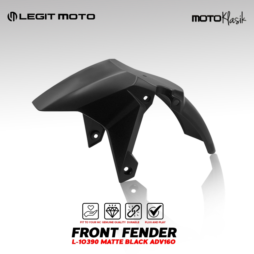 LEGITMOTO GENUINE HONDA ADV 160 FRONT FENDER MATTE BLACK FINISH FAIRING