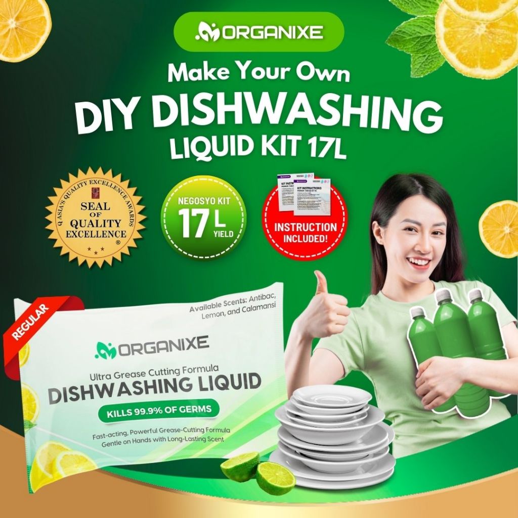 Organixe Diy Dishwashing Liquid Kit Regular Liters Removes Grease