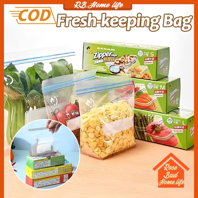 Reusable Fresh Food Preservative Bag Zip Locked Seal Sack Fridge Fruit