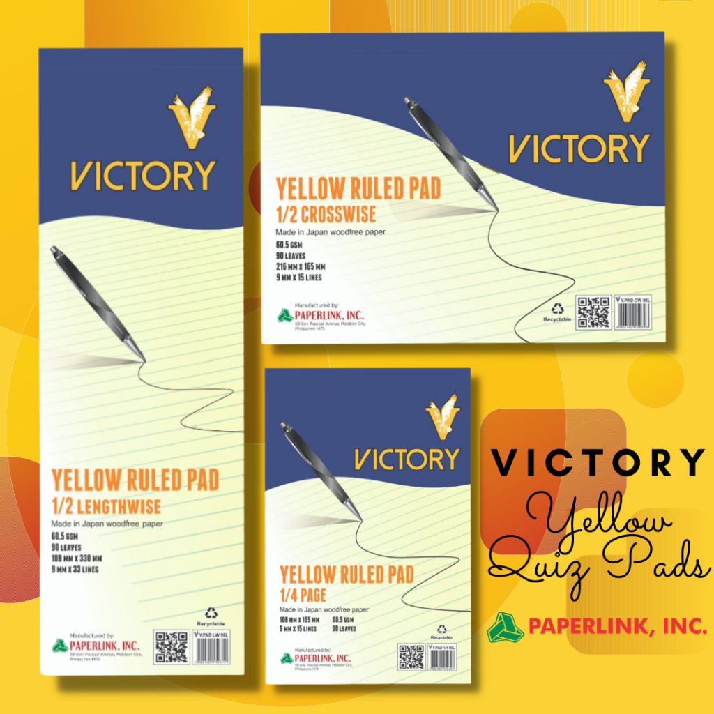 Victory Yellow Pad Lengthwise Whole Pad Leaves