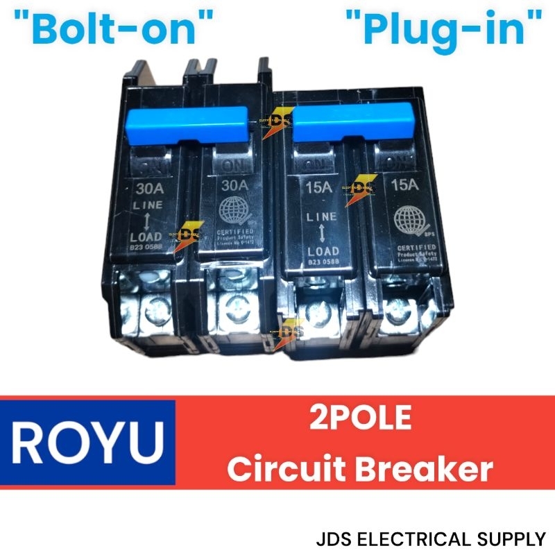 Royu Circuit Breaker Pole Plug In Or Bolt On Shopee Philippines