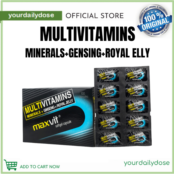 Maxvit Multivitamins Minerals Ginseng Royal Jelly Softgel Capsule