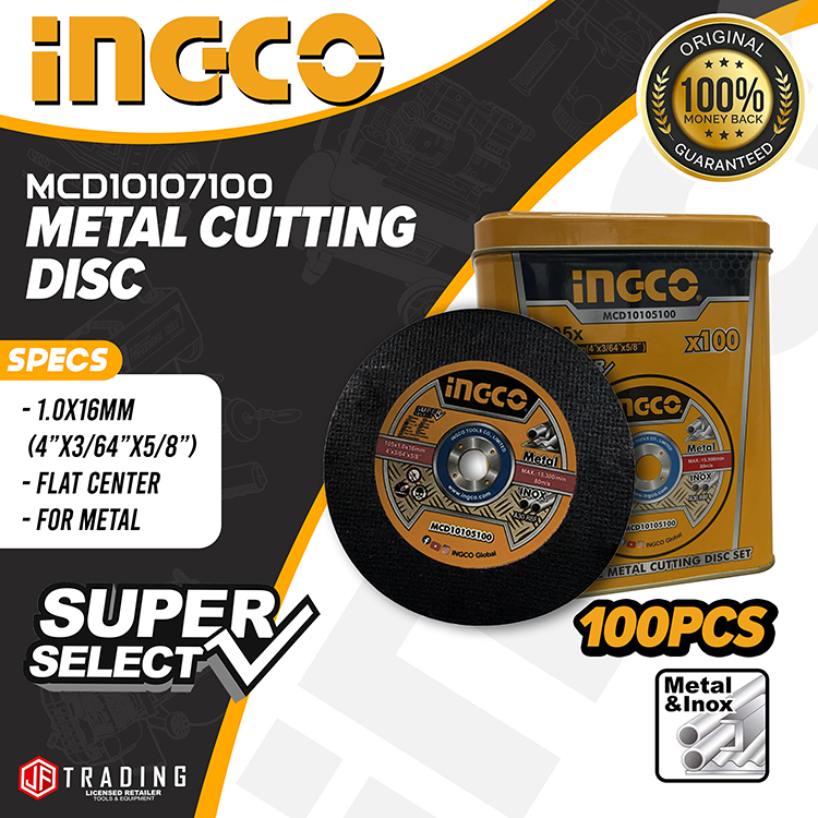 INGCO Original Abrasive Metal Cutting Disc Set For Angle Grinder 4 JF