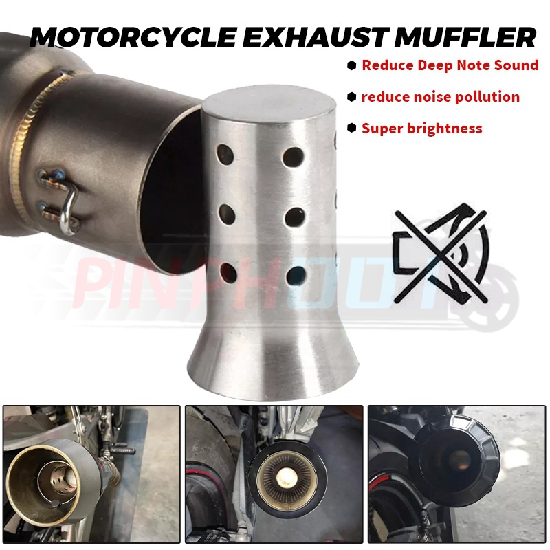 Universal 51mm Motorcycle Exhaust Muffler Racing Street Bike Scooter