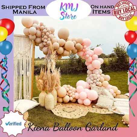 Kiena Balloon Dusty Rose Pink Nude Ivory Wihte Boho Balloons Balloon