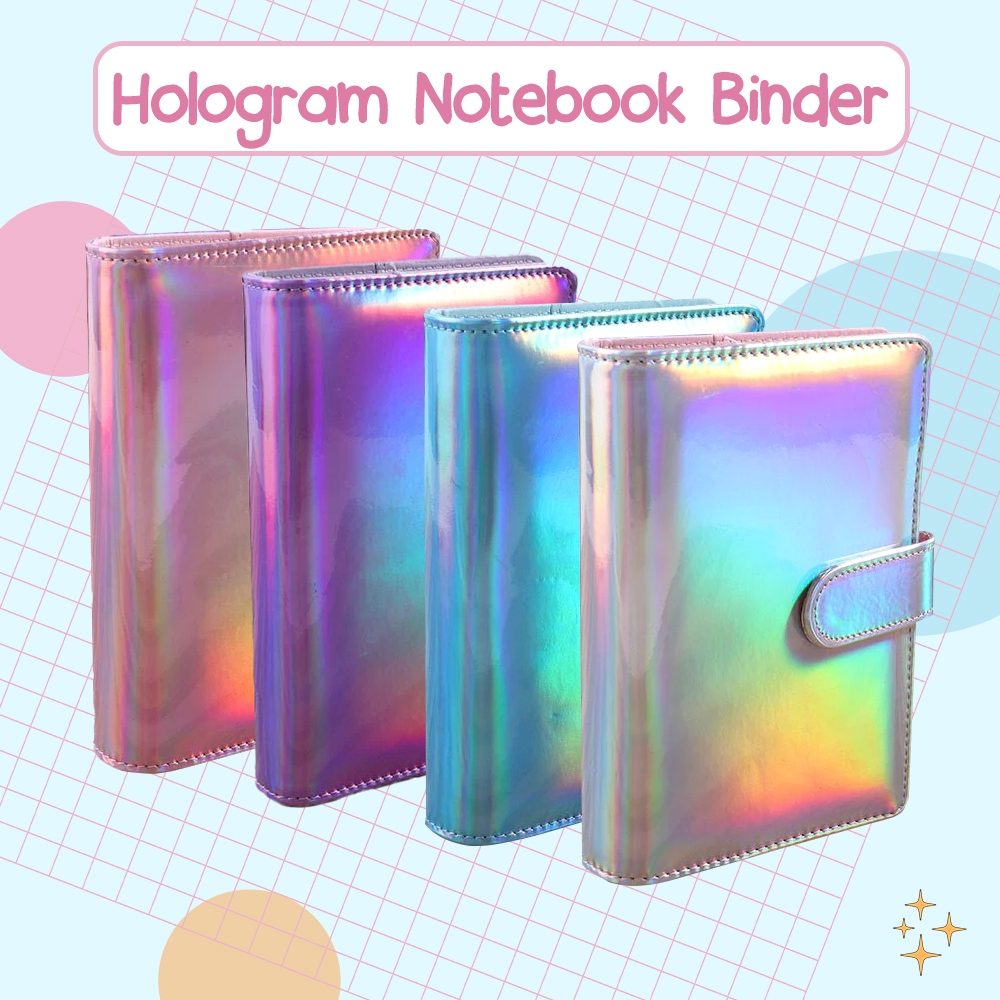 A5 Macaron Laser Hologram Notebook Binder Storage Photocard Binder With