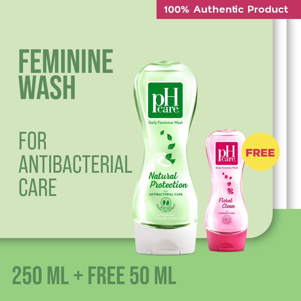 PH Care Daily Feminine Wash Natural Protection 250mL FREE PH Care