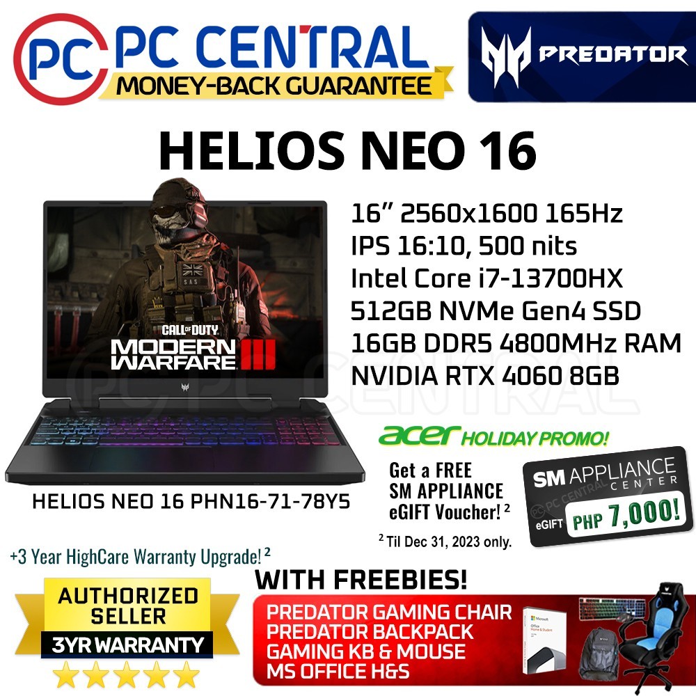 Acer Predator Helios NEO 16 PHN16 71 78Y5 Gaming Laptop Intel Core