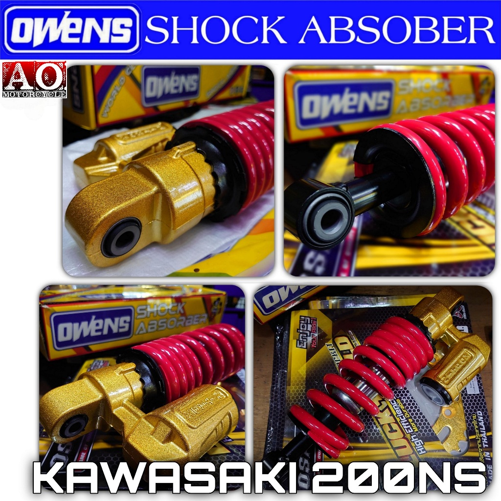 OWENS Rear Shock Absorber Gas Type For KAWASAKI Bajaj Rouser 200NS