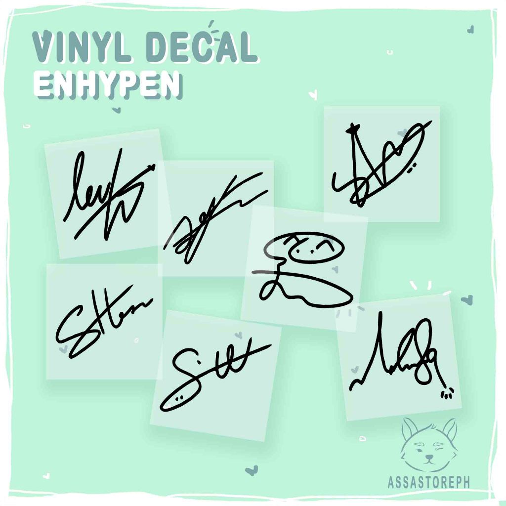 Enhypen Signature Decal Waterproof Sticker Assastoreph Shopee