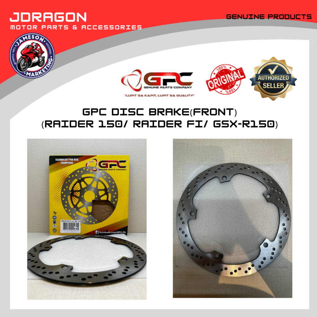 Gpc Front Disk Brake Rotor Raider Raider Fi Gsx R Gsx S