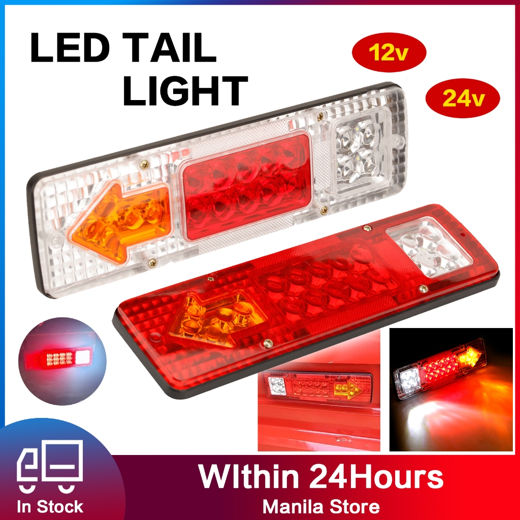 V V Led Car Truck Lorry Brake Light Stop Turn Rear Tail Trailer