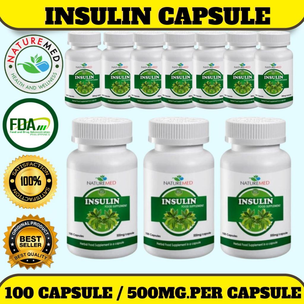 10 Bottles Insulin Capsule Organic Herbal Capsule Shopee Philippines