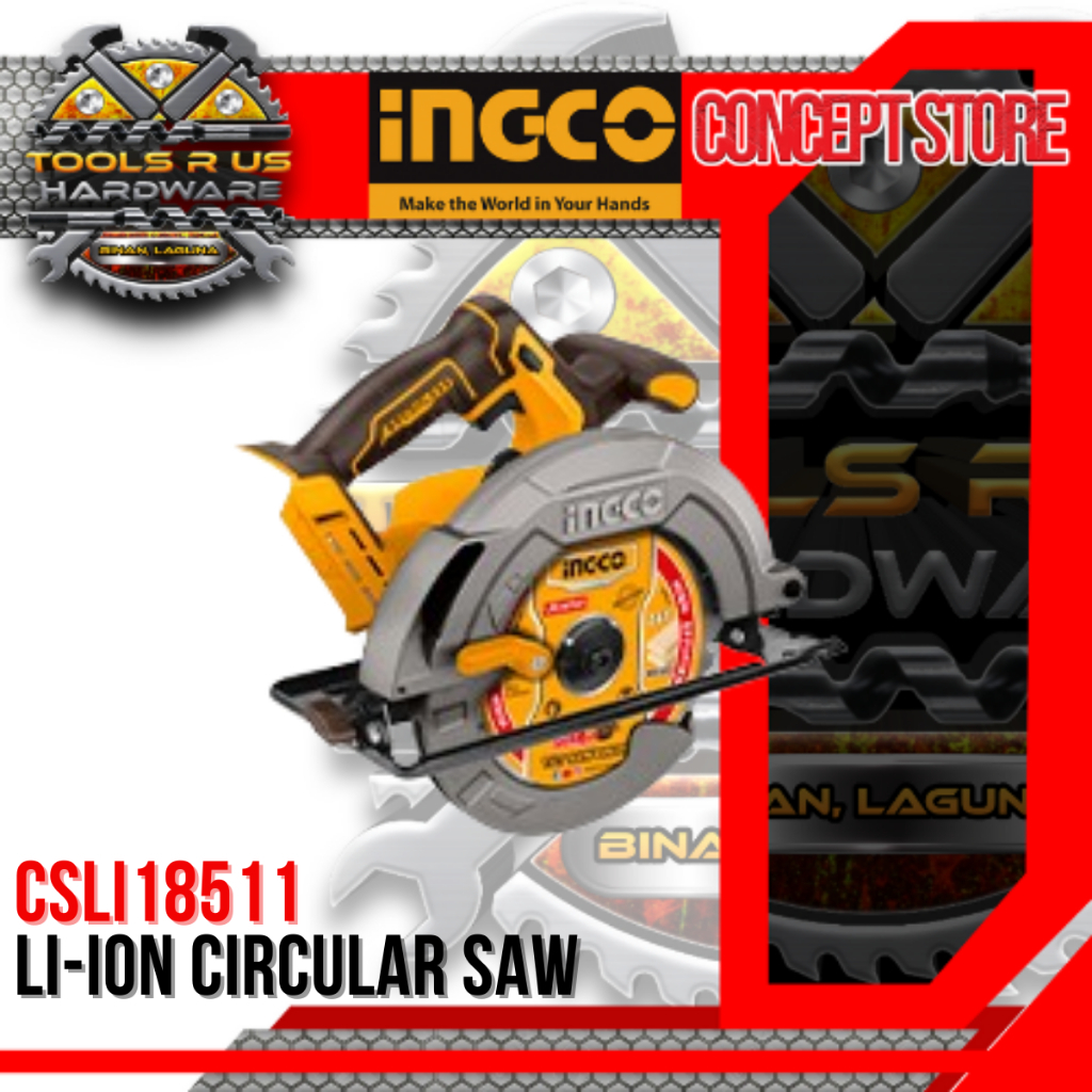 INGCO LI ION CIRCULAR SAW CSLI18511 CORDLESS TOOLS INDUSTRIAL