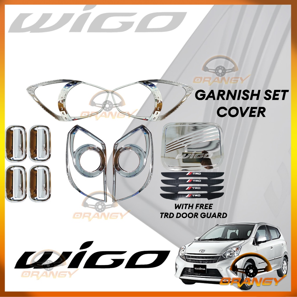 Toyota Wigo To E G Garnish Cover Combo Set Chrome W Free