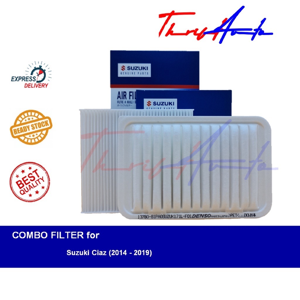 COMBO Filters Aircon Air For Suzuki Ciaz 2014 2019 Shopee