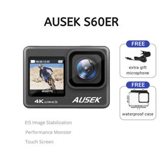 Ausek Dual Screen Action Camera K Fps Mp Touch Lcd Eis Remote