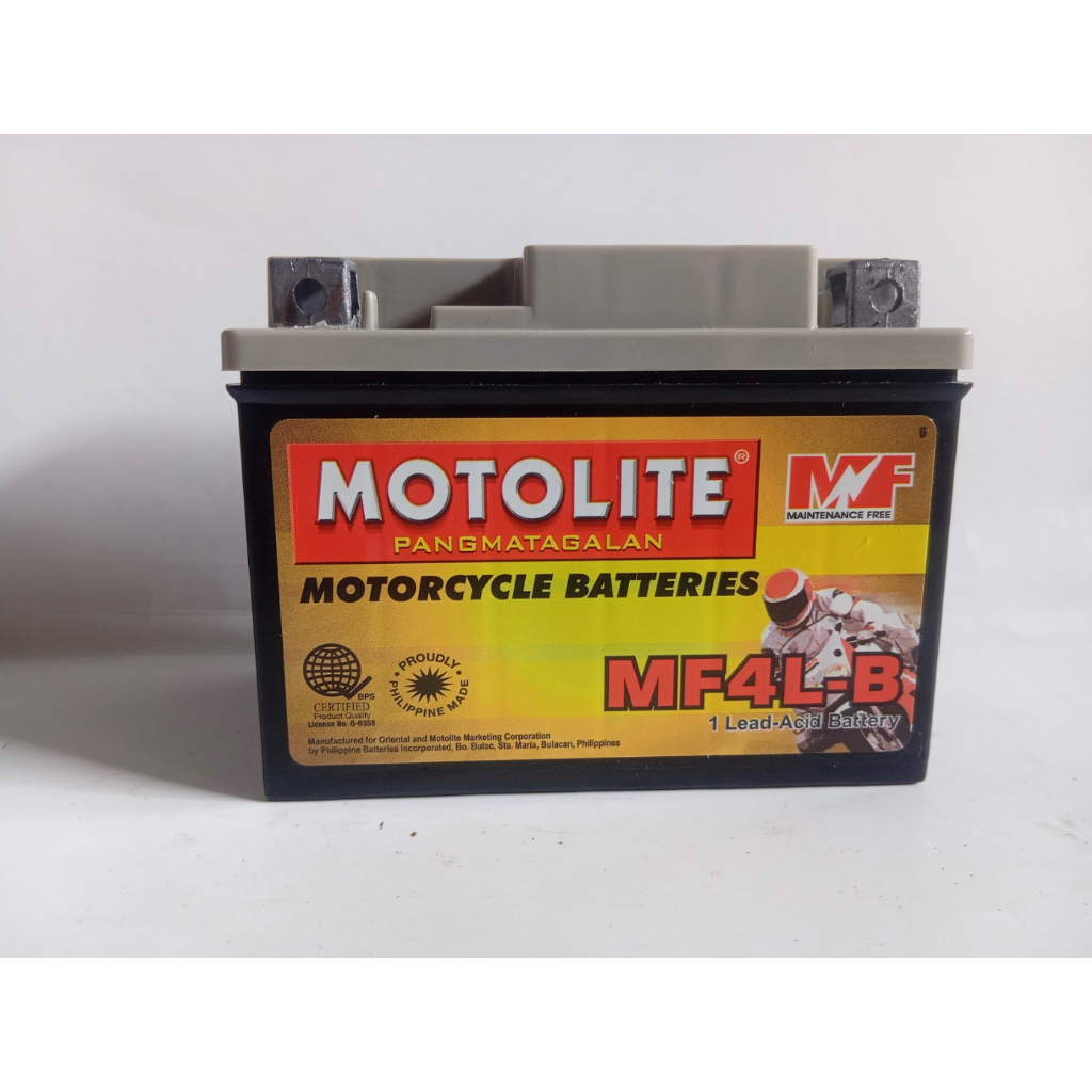 MOTOLITE Motorcycle Batteries MCB Wet Charge MF4L B Shopee