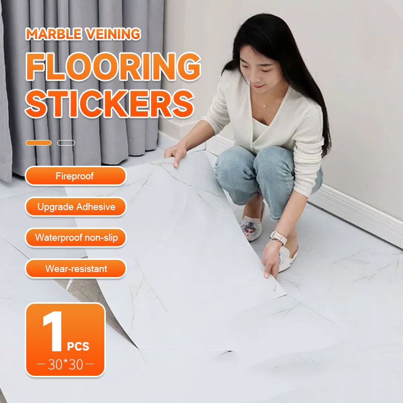 Vinyl Tile Floor Sticker Self Adhesive Laminated Pvc Marble Design For