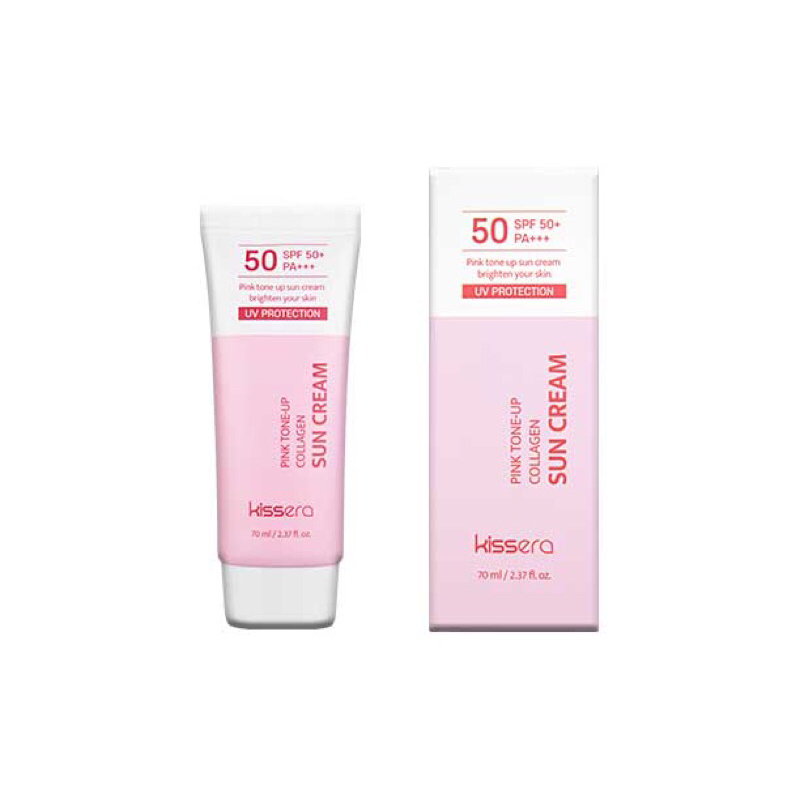 KISSERA PINK TONE UP COLLAGEN SUN CREAM SPF 50 PA 70ml Shopee