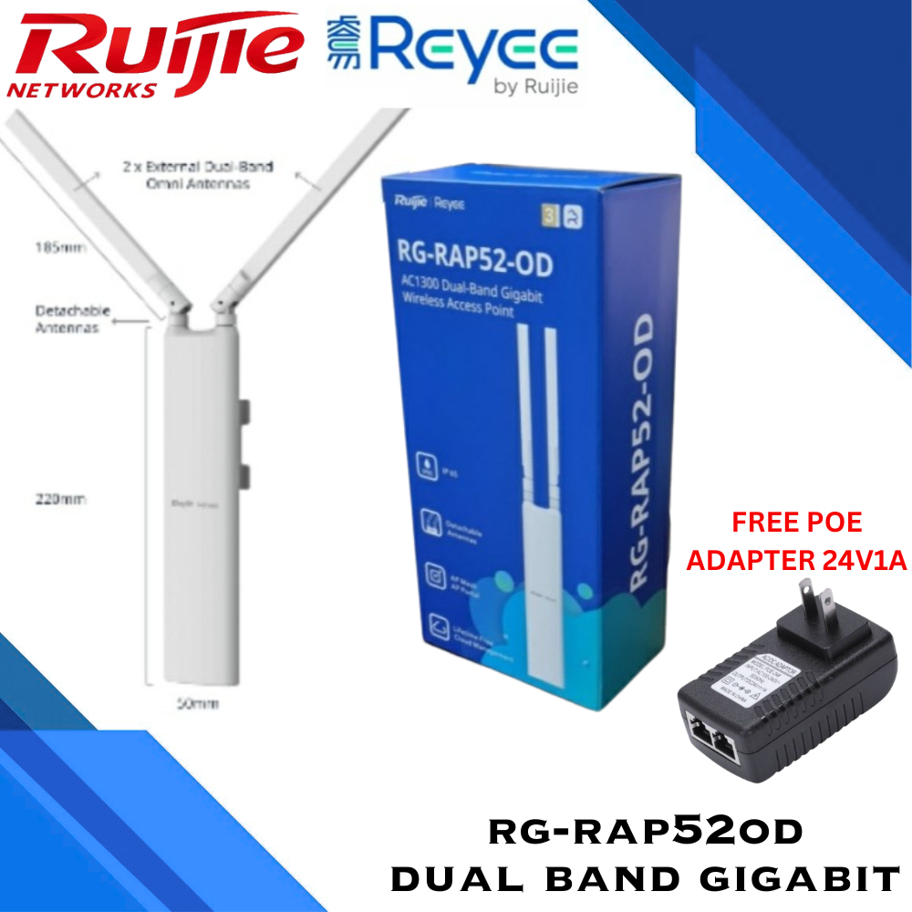 RUIJIE REYEE RG RAP52 OD Reyee Wi Fi 5 AC1300 Dual Band Outdoor Access