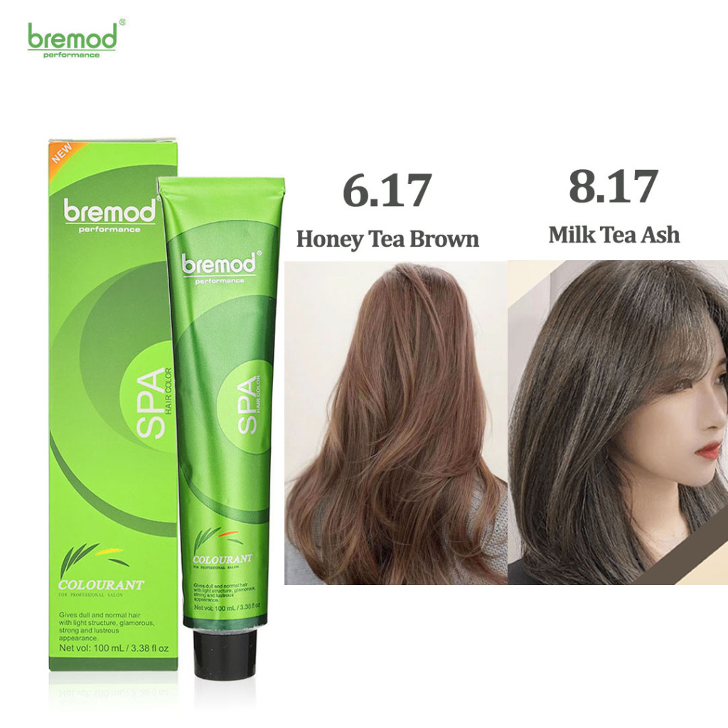 Bremod Hair Color 100ml Styling Dye Cream 6 17 Honey Tea Brown 8 17