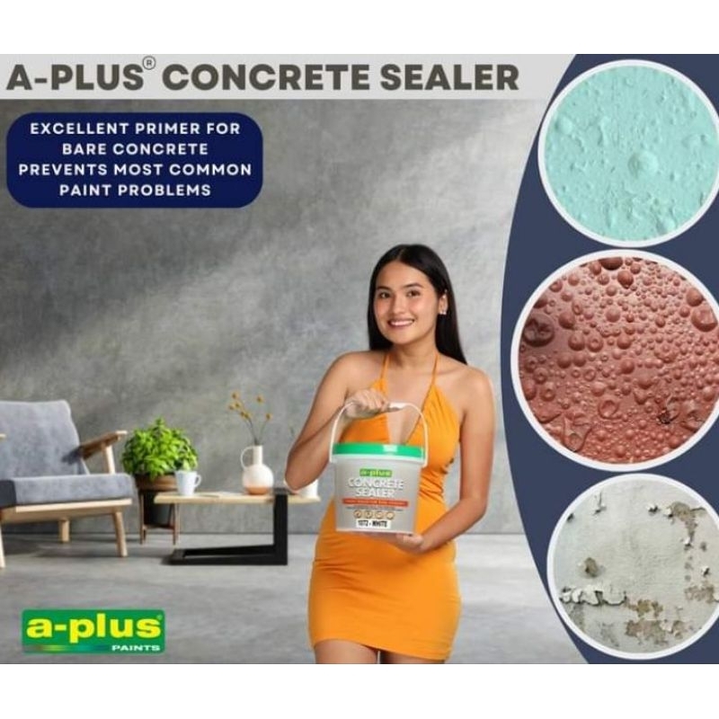 A Plus Aplus Concrete Sealer Primer Sealer For Bare Concrete Clear