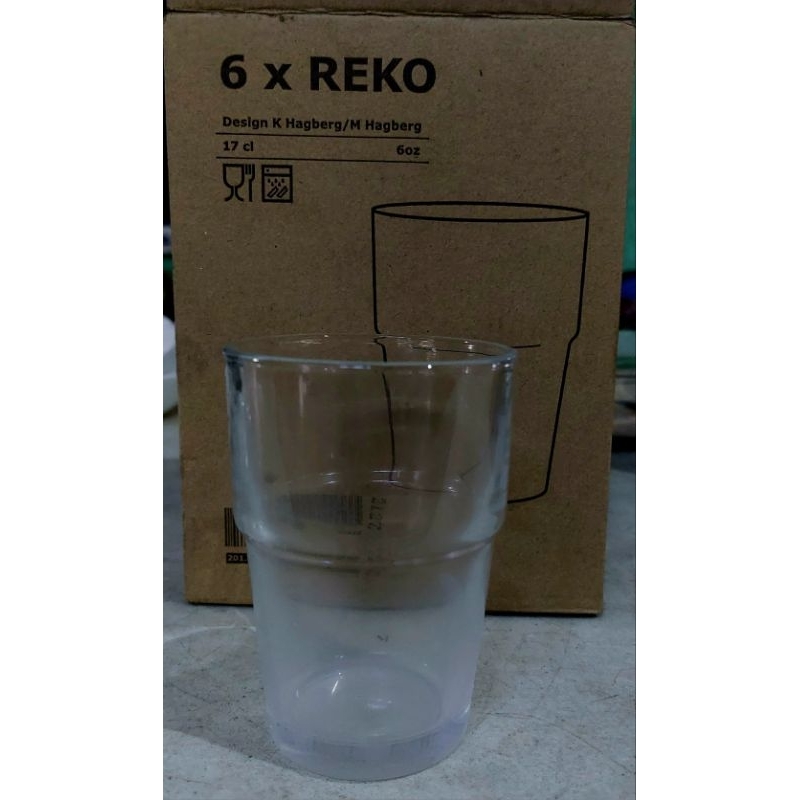 Ikea Reko Stackable Drinking Glass 6 Pcs Shopee Philippines