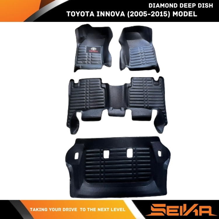 Toyota Fortuner Innova 2005 2015 Diamond Deep Dish Car Floor Matting